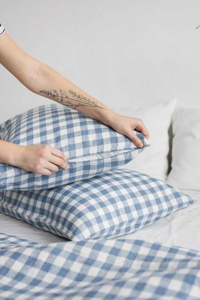 Linen Pillow Cover With Zipper, Zippered Linen Pillowcase, Linen Pillow Shams, Linen Queen King